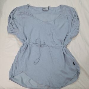 WEZC, Light Blue Blouse with Tie Accent